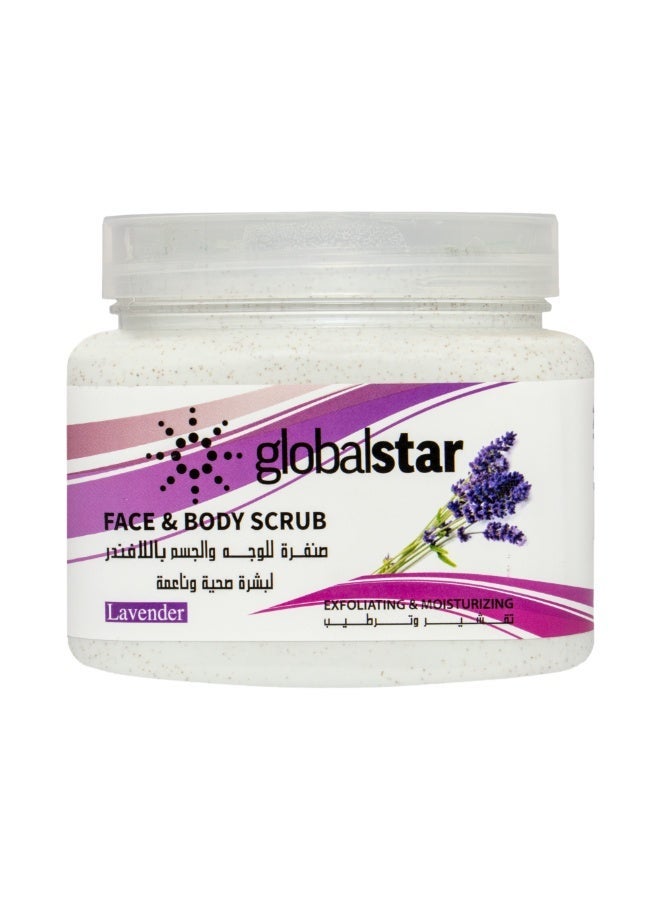 Global Star Exfoliating Face and Body Scrub with A Distinctive Lavender Scent 500 ML - Image 1